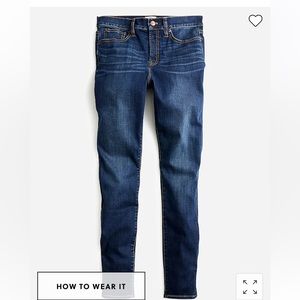 Jcrew Toothpick Denim Dark Wash Size 28